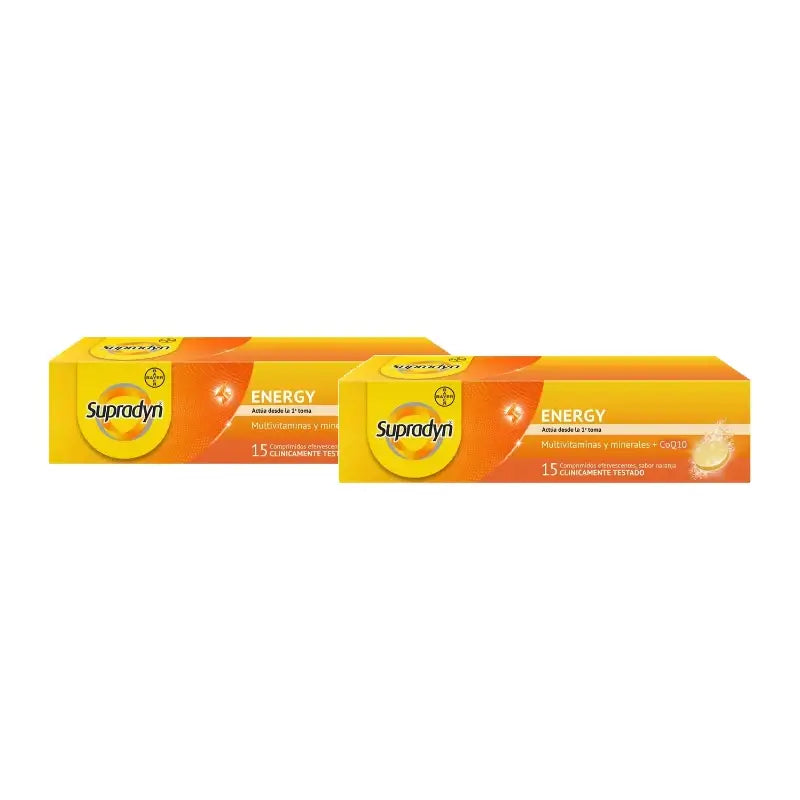 Supradyn Energy Vitamins and Energy, Pack of 2 x 15 Effervescent Tablets