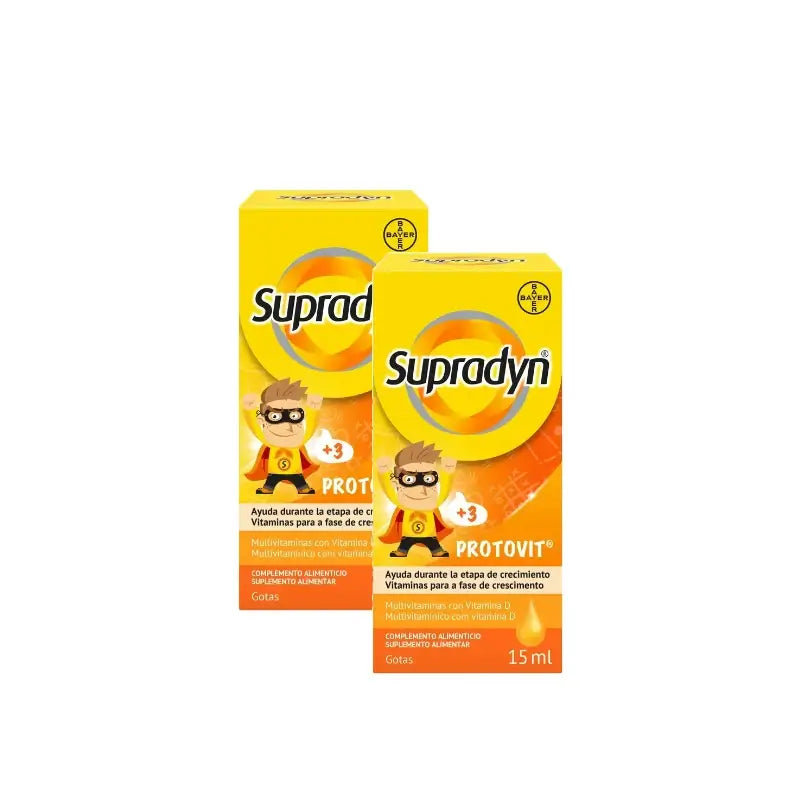 Supradyn Protovit Vitamins and Minerals for Children, Pack of 2 x 15 ml
