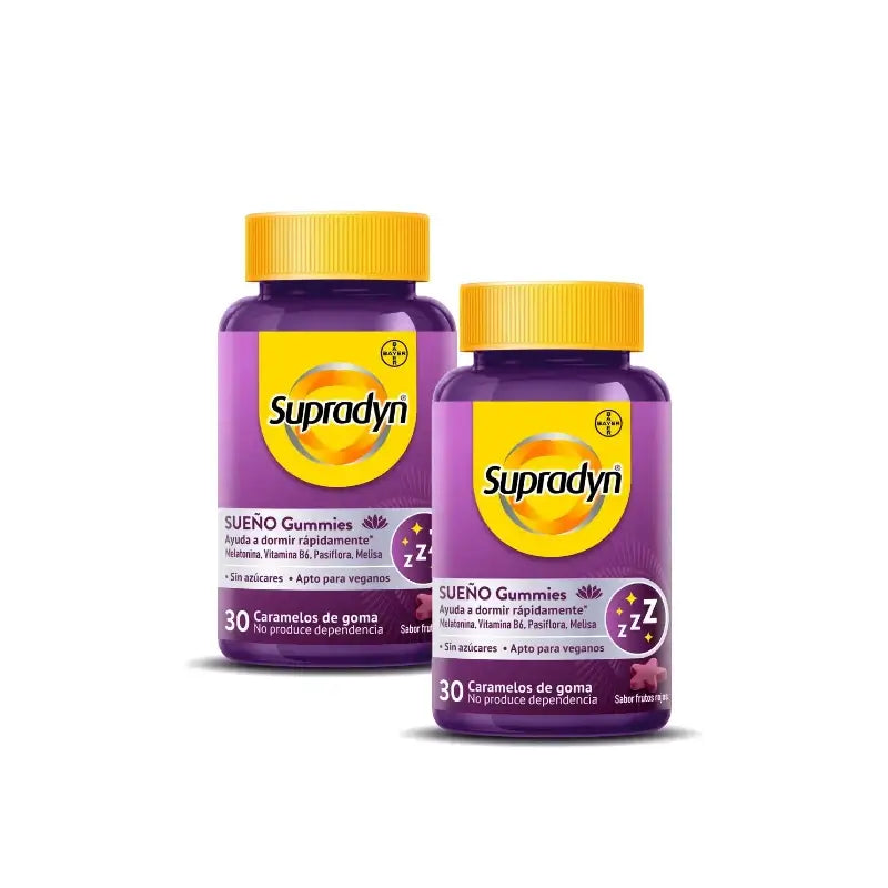 Supradyn Sleep and Serenity Gummies with Melatonin and Vitamin B6, Pack of 2 x 30 Gummies