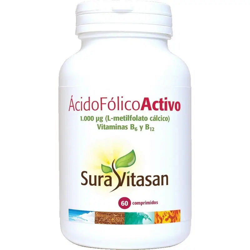 Sura Vitas Active Folic Acid 1000 Micrograms , 60 tablets