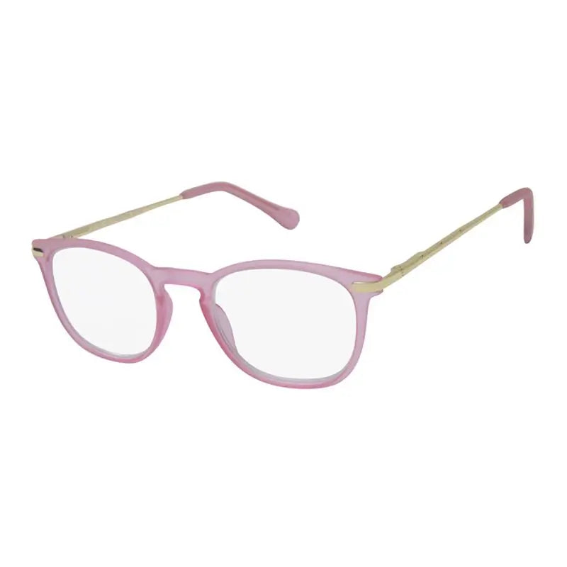 Surgicalmed Euro Optics Presbyopia Reading Glasses Light (Transparent Matte Pink & Gold Temples) (+2.00) Transparent Matte Pink & Gold Temples, 1 piece