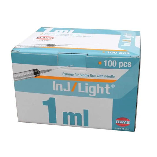 Surgicalmed Rays Tuberculin Syringes 1 Ml With Needle 25G 0,5X16 Mm Inj/Light - Box of 100 Units, 100 units