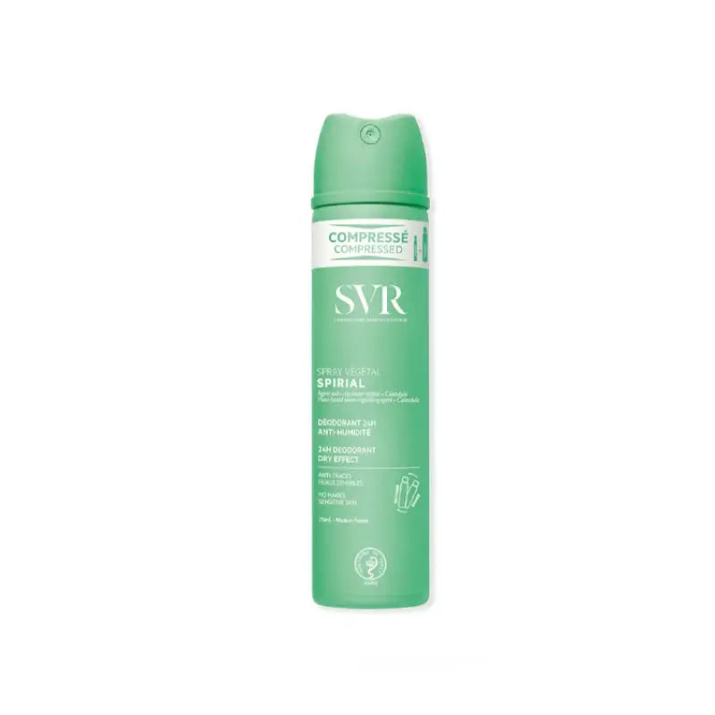 SVR Spirial Vegetal Deodorant Antiperspirant Spray, 75 ml