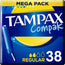 Tampax Compak Regular Tampons With Applicator , 38 units