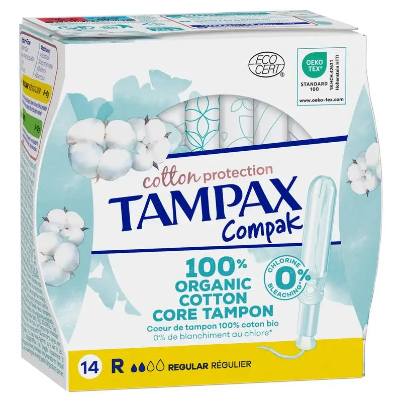 TAMPAX Cotton Protection Regular Tampons with Applicator 16 units