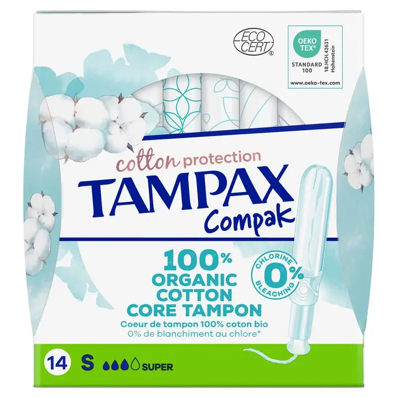 TAMPAX Cotton Protection Super Tampons with Applicator 16 pcs.
