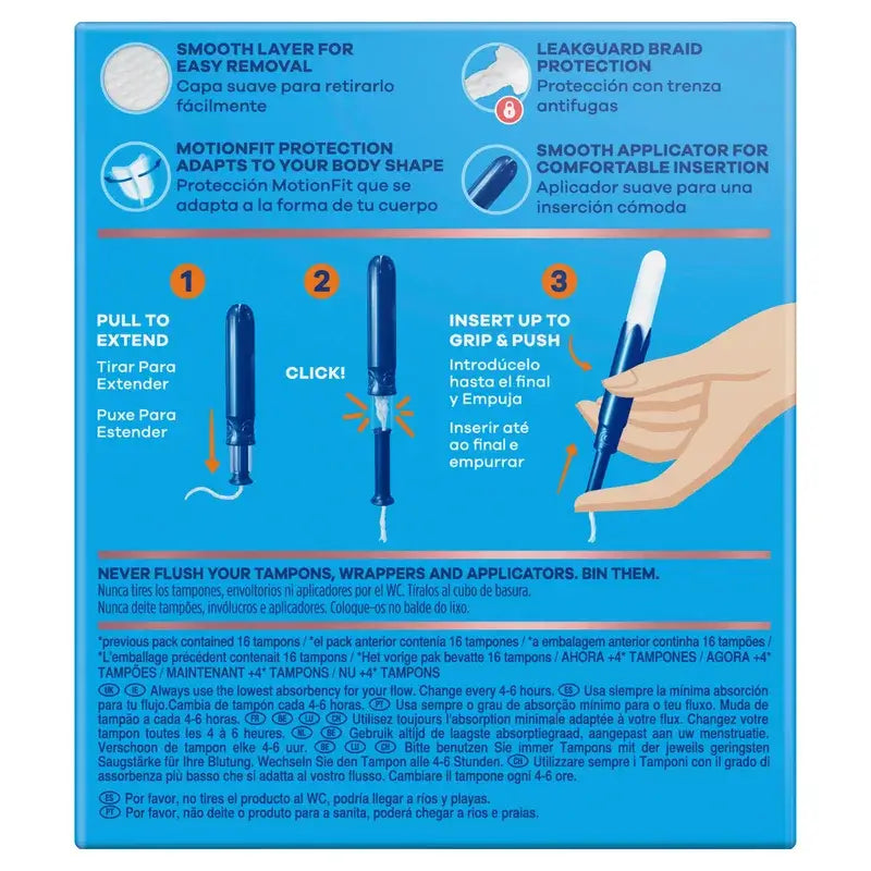 Tampax Pearl Compak Super Plus Tampons With Applicator, 20 Units
