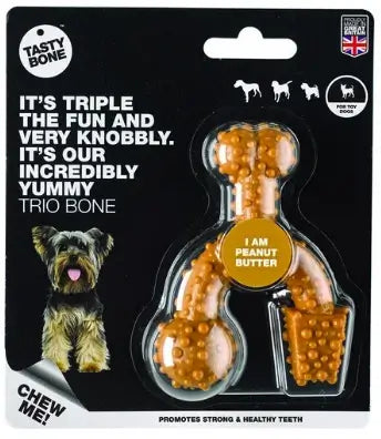 Tasty Bone Trio Peanut Butter Toy