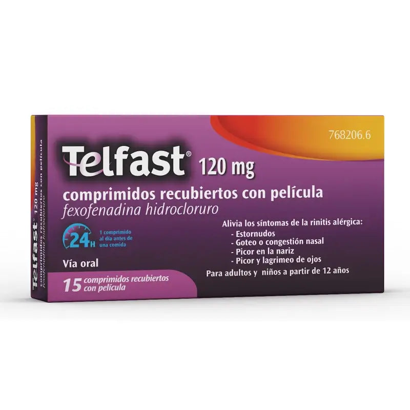 Telfast 120 Mg, 15 film-coated tablets