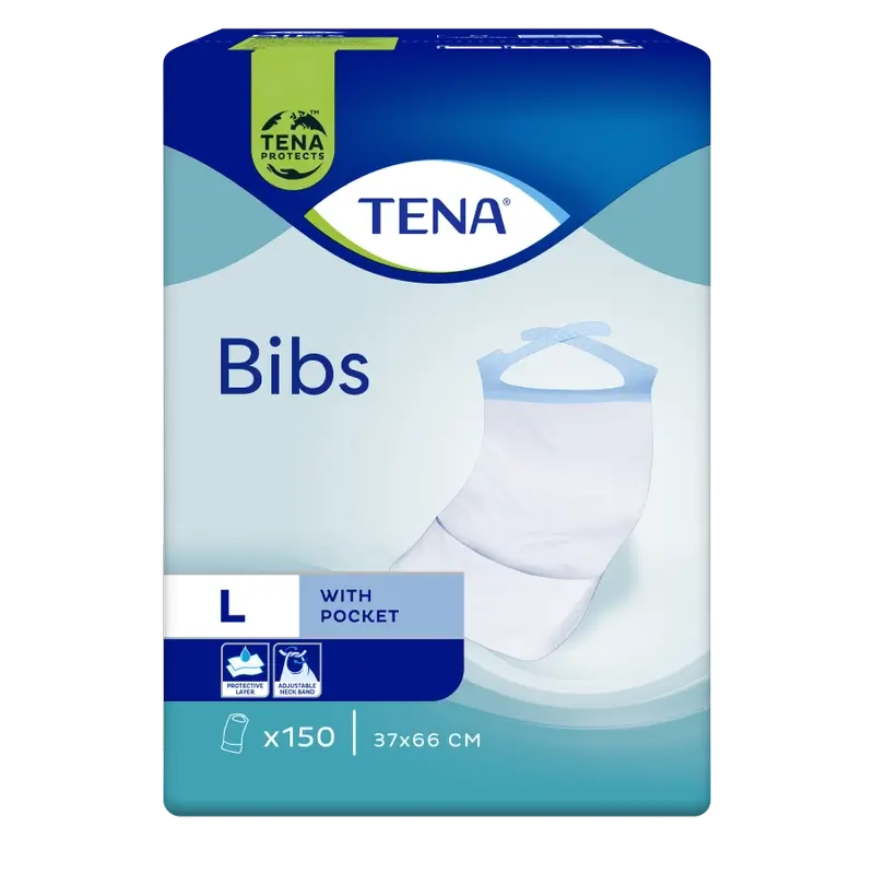 Tena Bibs Size L, 150 pieces
