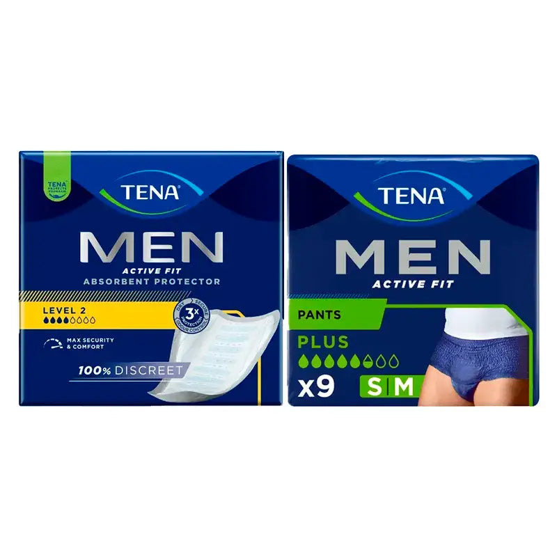 TENA Men Level 2 Incontinence 1x20 pcs + TENA Men Pants Active Medium 1x9 pcs