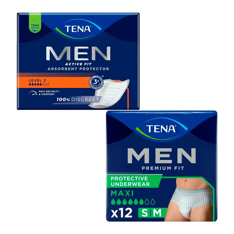 TENA Men Level 3 Incontinence 1x16 pcs + TENA Men Pants Premium Fit M 1x12 pcs