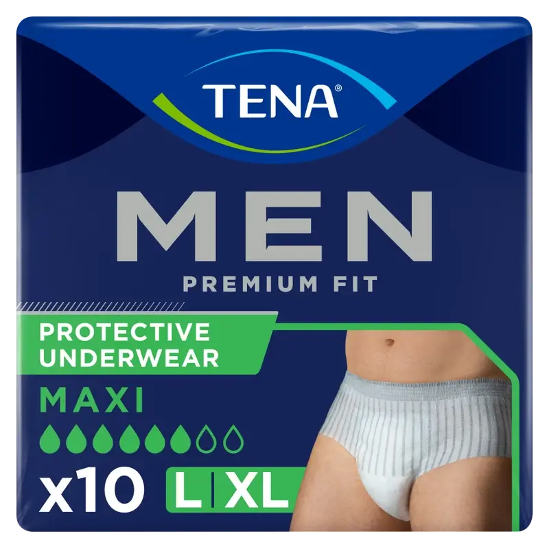 Tena Men Pants Premium Fit Size L-XL, 10 pcs.