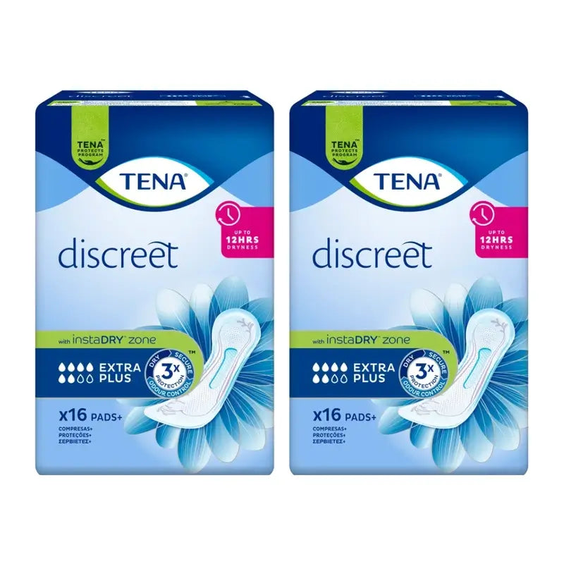 Tena Pack Discreet Extra Plus, 2 X 16 Units