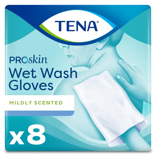 Tena Proskin Wet Mittens, 8 Pieces