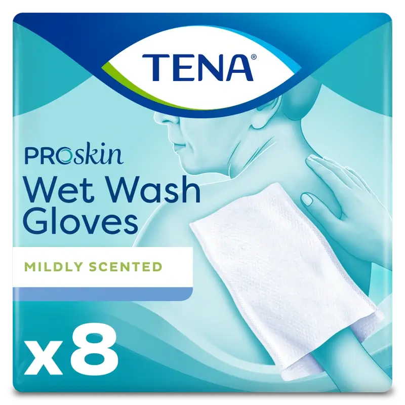 Tena Proskin Wet Mittens, 8 Pieces
