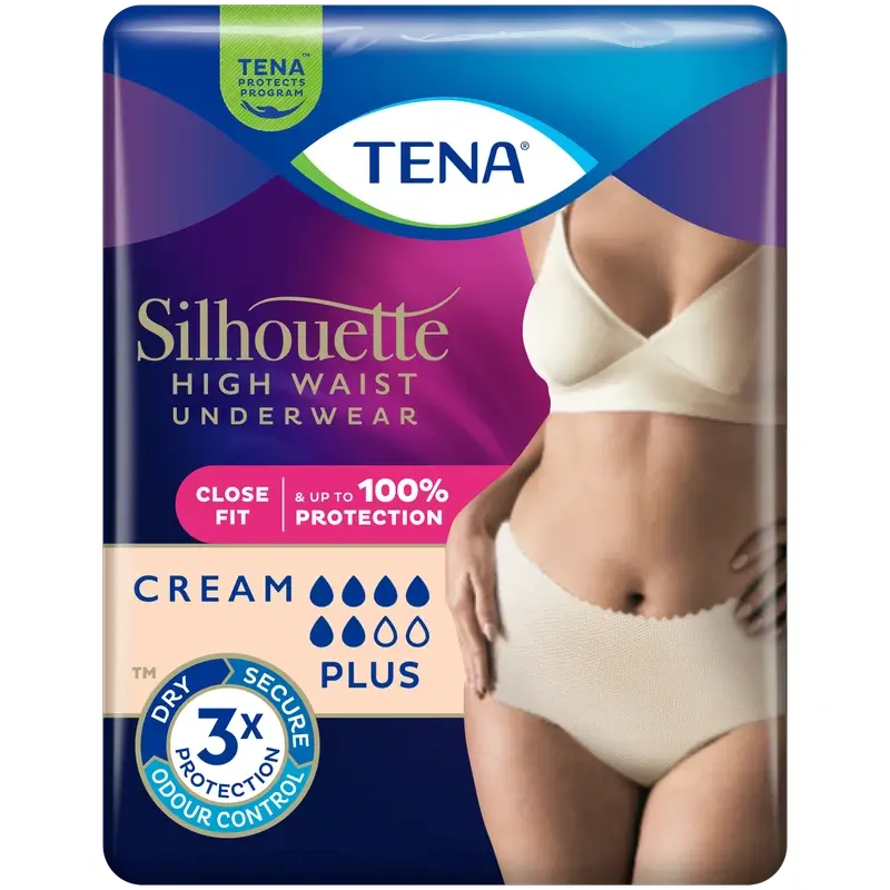 Tena Silhouette Large High Waist Cream , 8 units