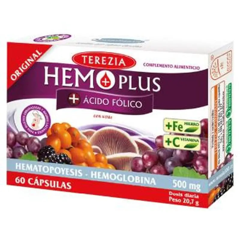 Terezia Hemo Plus + Folic Acid 60Caps.