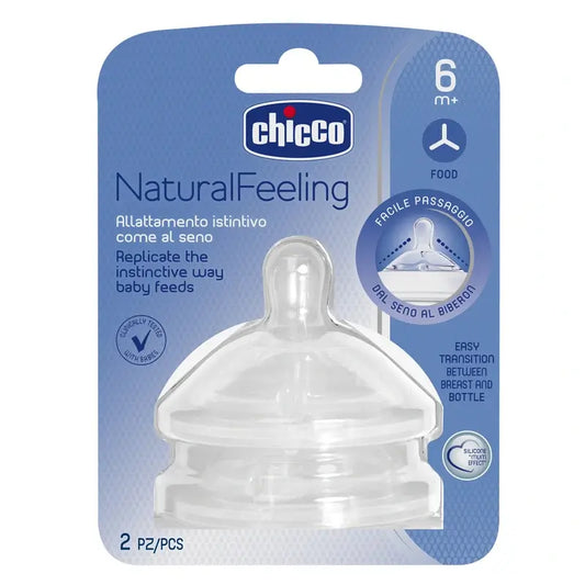 Chicco Naturalfeeling Nipple 2 Units 6 M+