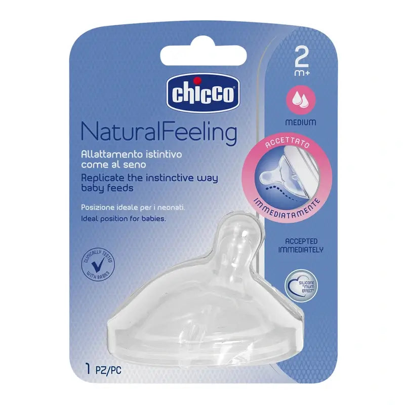 Chicco Naturalfeeling Teat Medium Flow Teat 1 Unit 2M+