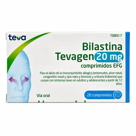 Bilastina Tevagen 20 Mg Efg, 20 tablets