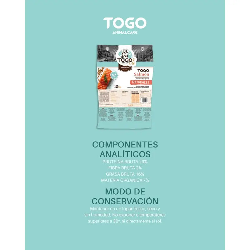 Togo Natural Hypoallergenic Salmon Dog Food, 15 kg