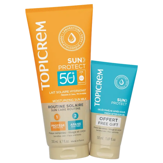 Topicrem Pack Sun Protect Body Milk Spf50+ 200Ml + Aftersun 50Ml Free