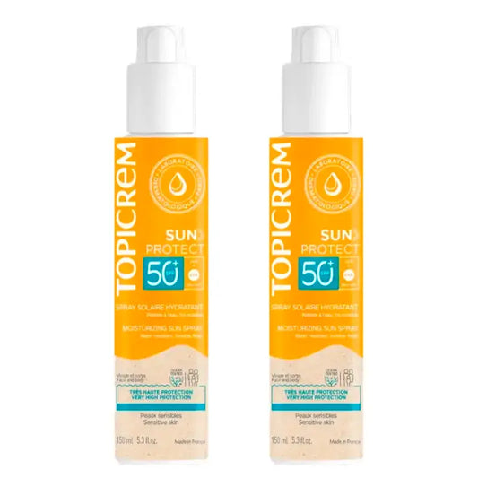 Topicrem Sun Protect Spray SPF 50+, Pack of 2 x 150 ml