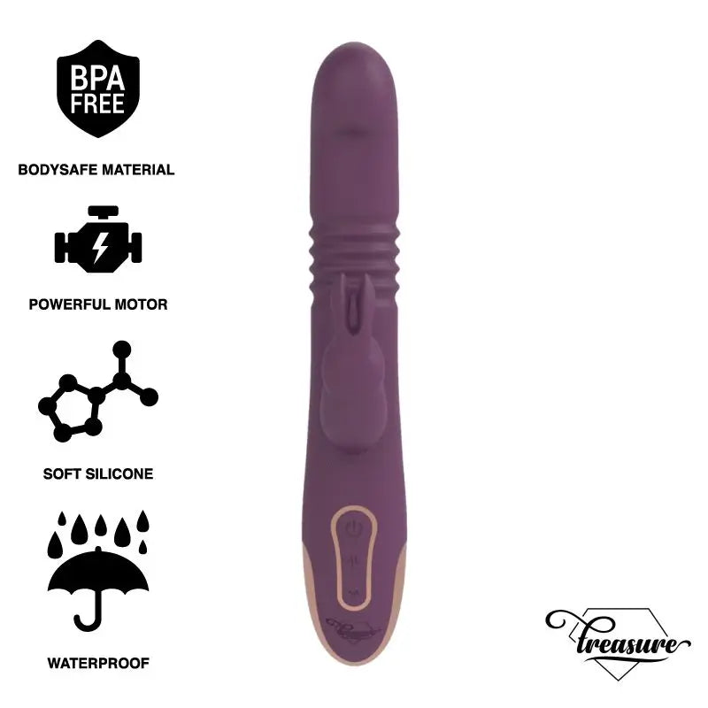Treasure Bastian Rabbit Up & Down, Rotator & Vibrator Compatible With Watchme Wireless Technology