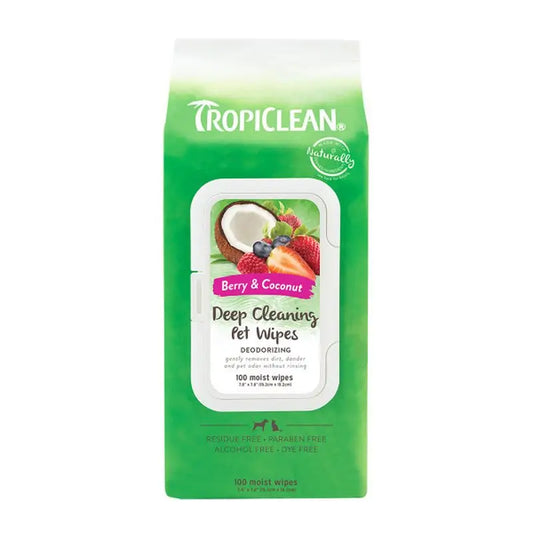 Tropiclean Deep Cleansing Wipes Red Fruits 100Ud