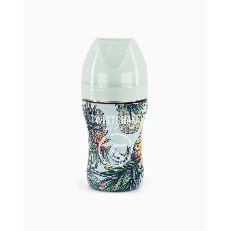 Twistshake Anti-Colic Bottle Steel Pineapple , 260 ml
