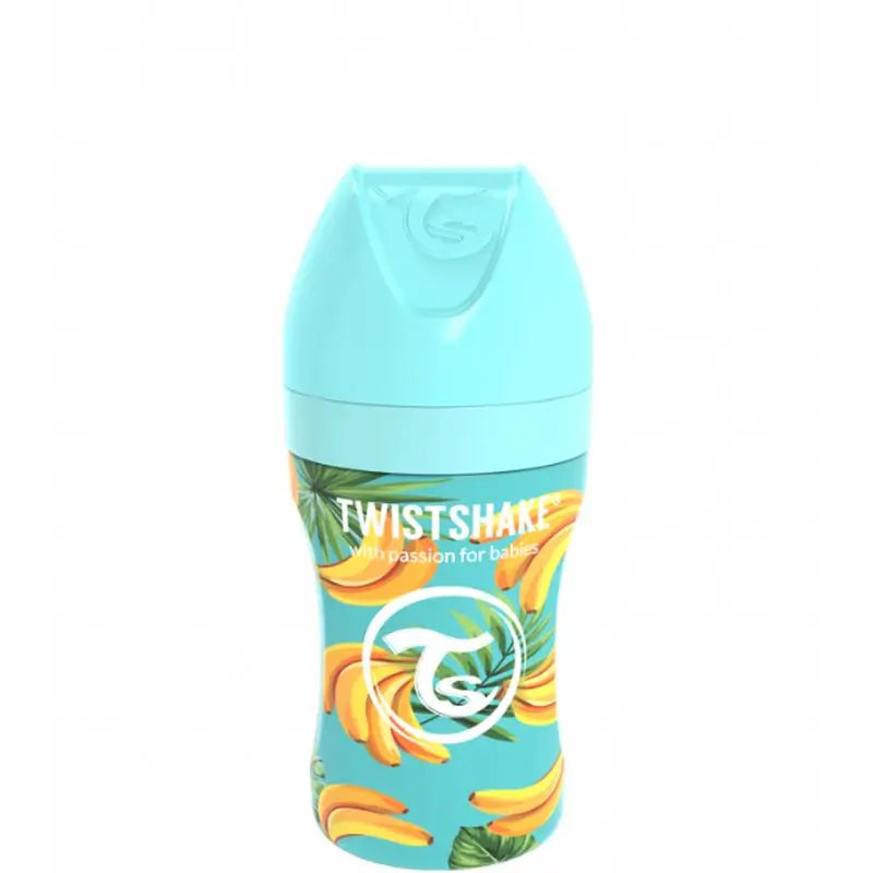 Twistshake Anti Colic Bottle Steel Banana , 260 ml