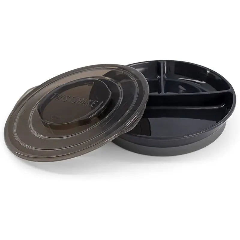 Twistshake Split Dish Black 6+M