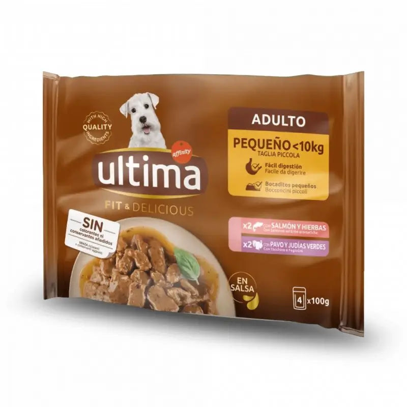 Ultima Mini Wet Multipouch Salmon & Turkey Wet Food, 400 g