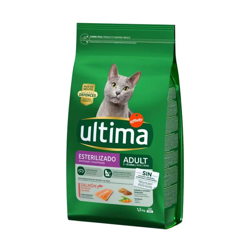 Ultima Cat Food – Sterilised Salmon, 1.5 kg