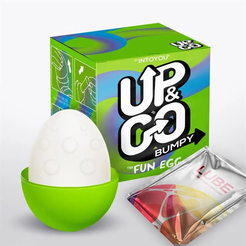 Up&Go Bumpy Elastic Masturbator Egg Silicone Green
