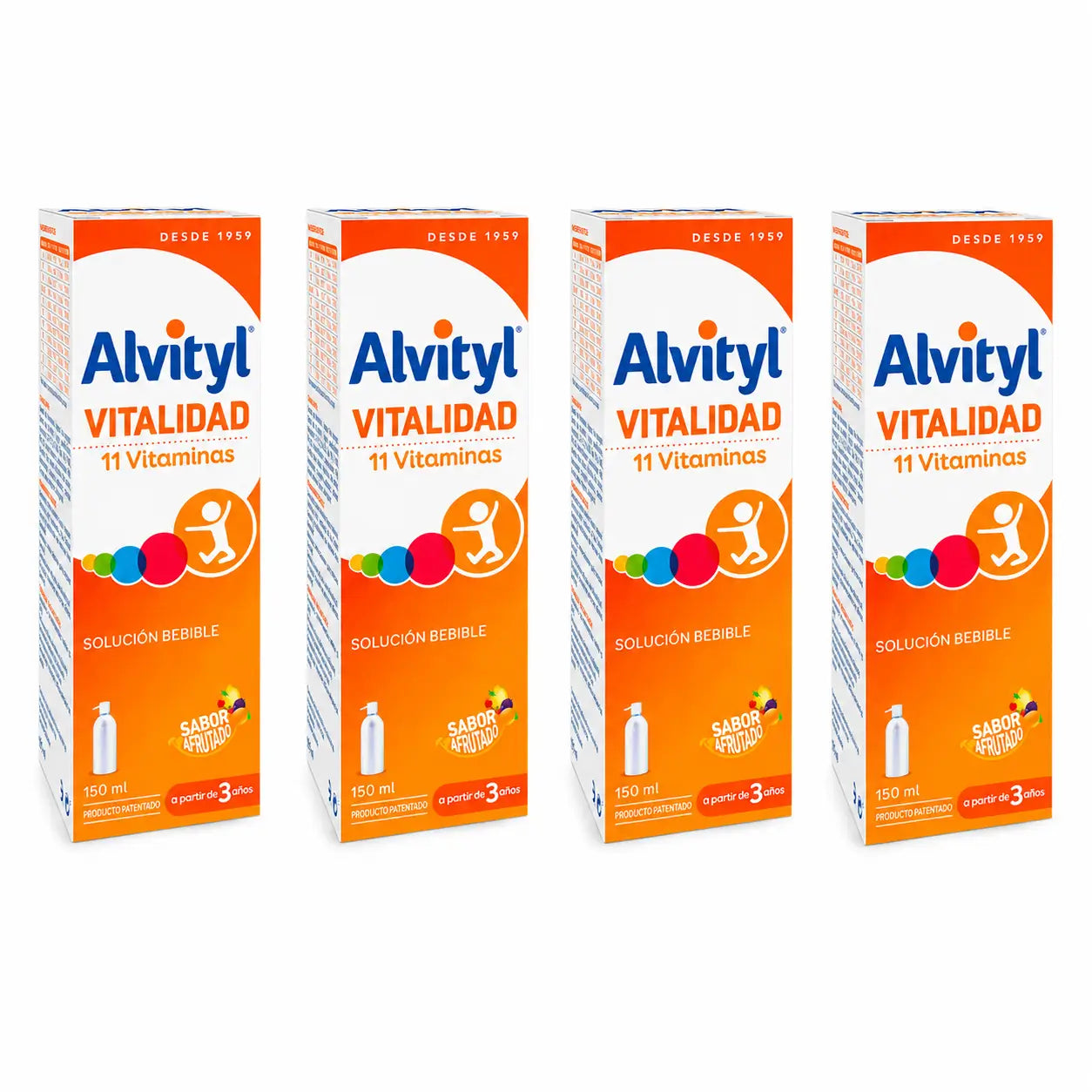 Urgo Alvityl Vitality 11 Vitamins 150 ml, pack of 4