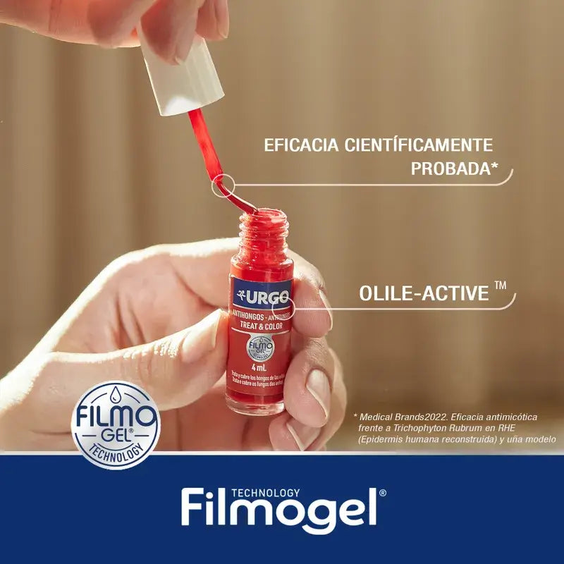 Urgo Anti-fungal Treat & Colour Filmogel Red Bottle 4 ml
