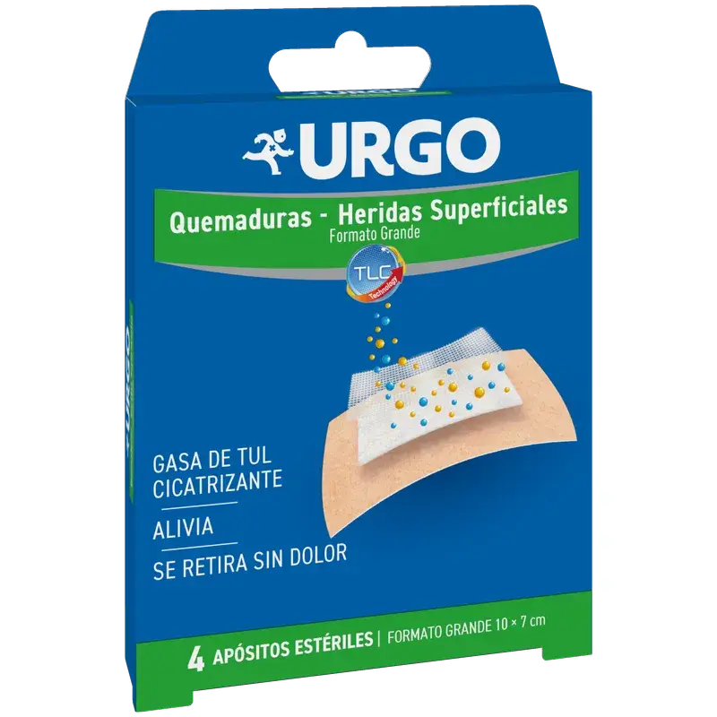 Urgo Sterile Dressing For Burns And Superficial Wounds, 10 X 7 Cm