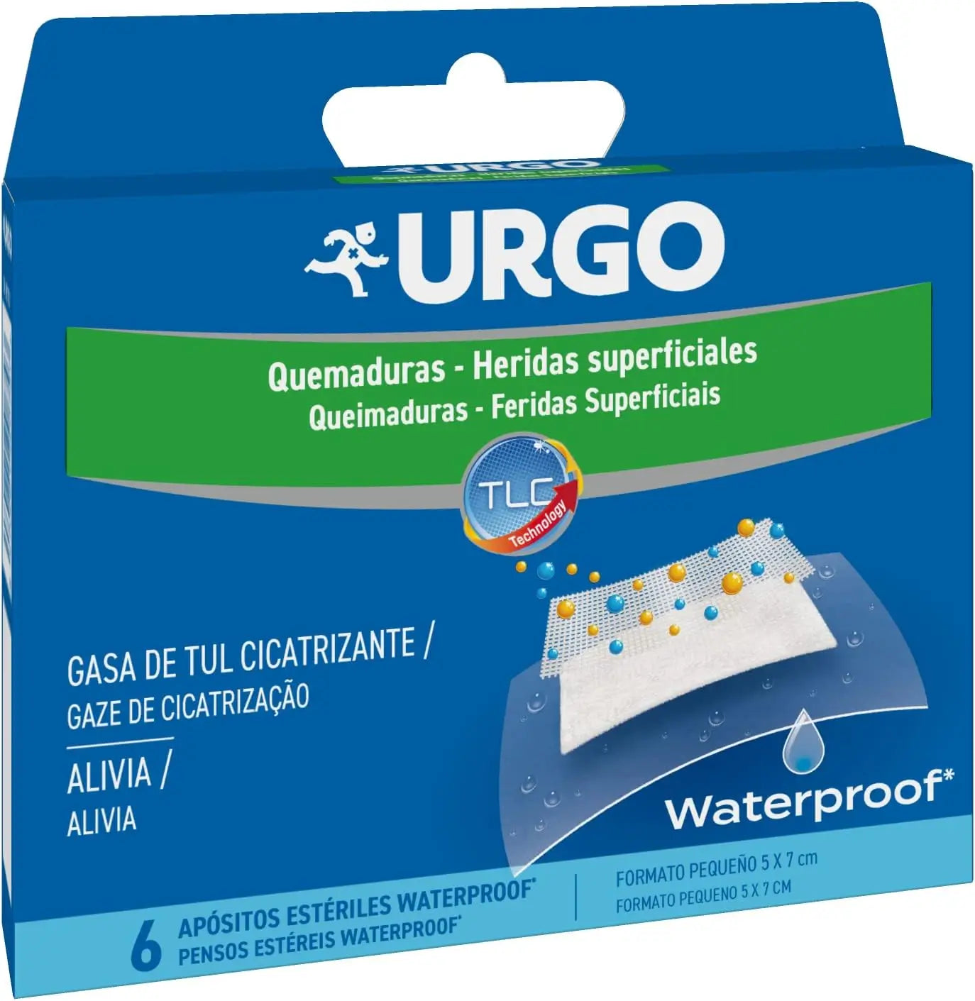 Urgo Waterproof Dressings For Burns & Wounds, 5 X 7 Cm