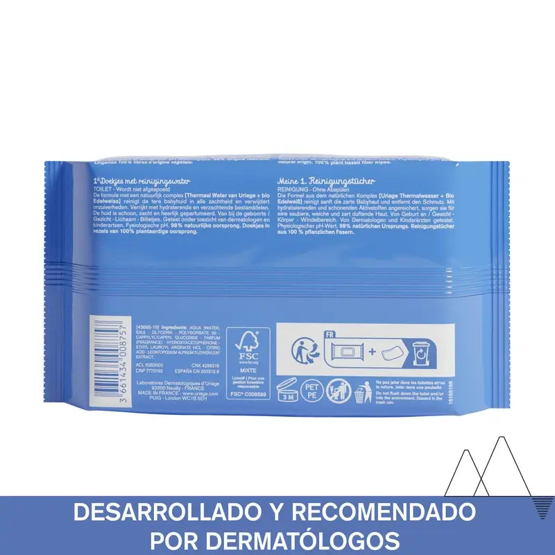 Uriage Baby Wipes 70 units