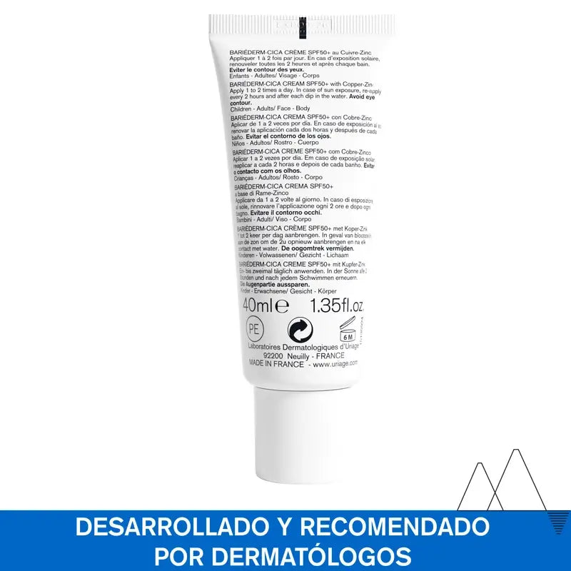 Uriage Bariéderm Cica Cream SPF 50+ 40 ml
