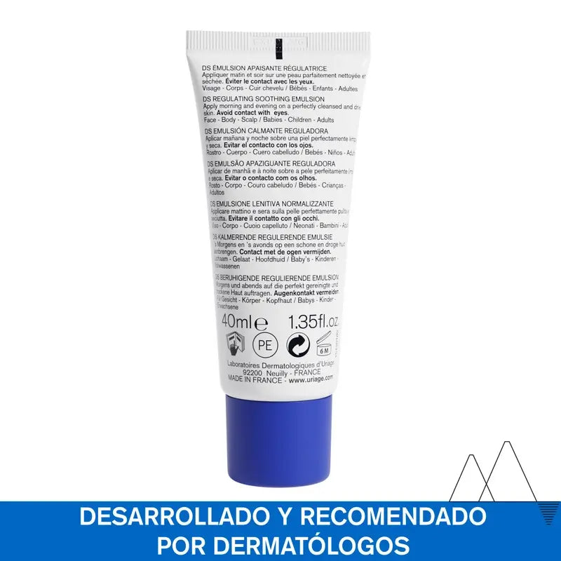 Uriage Ds Soothing Emulsion 40Ml Unscented