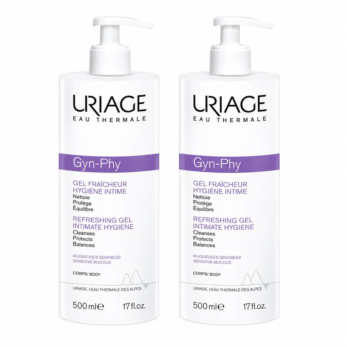 Uriage Gynphy Intimate Gel, 500 ml, pack of 2
