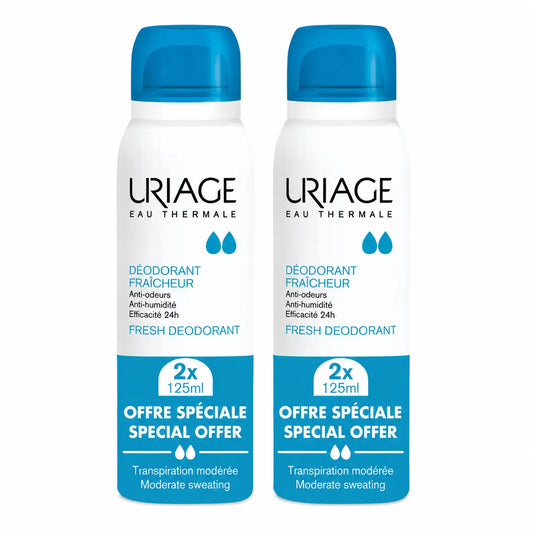 Uriage Frescor Deodorant Special Offer, 125 x 2 ml, pack of 2