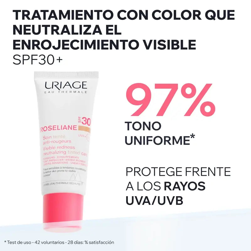 Uriage Roséliane Cc Cream Spf30 Coloured Cream for Sensitive, Red, Rosacea and Hyperreactive Skin , 40 ml