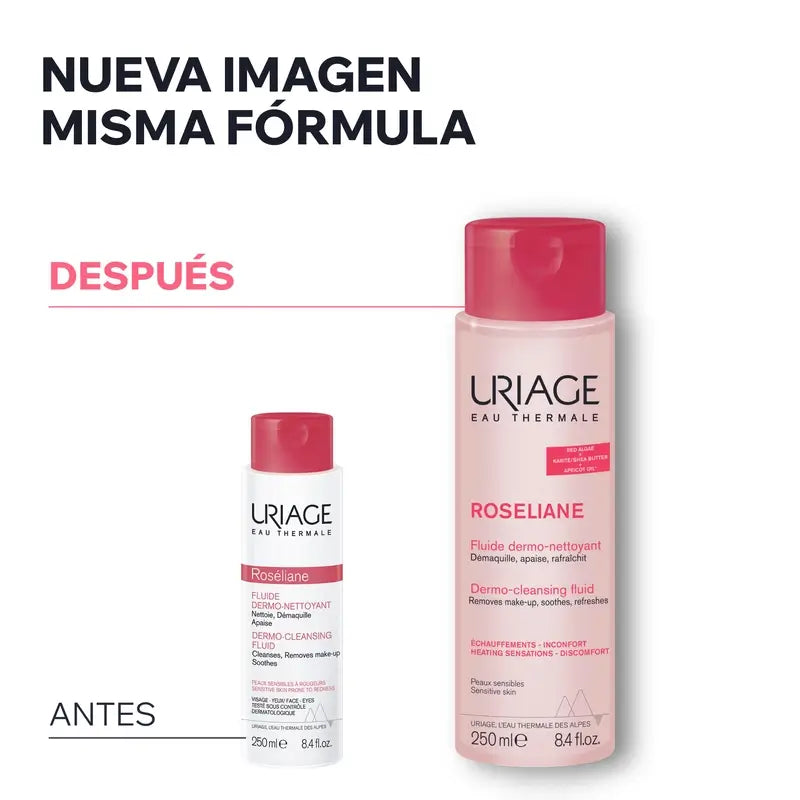 Uriage Roséliane Dermo Cleansing Fluid, 250 ml