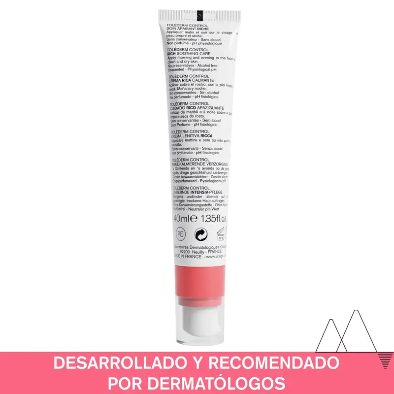 Uriage Toléderm Control Rich Cream 40 Ml