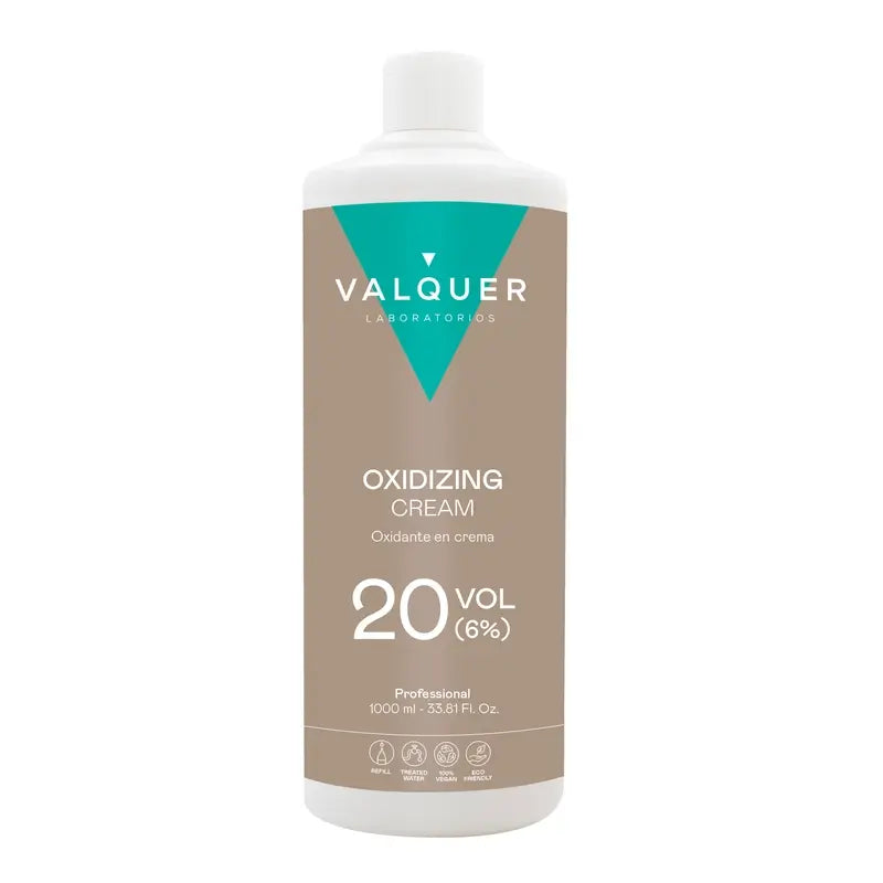 Valquer Agua Oxigenada 20 Vol (6 %) - Professional Hair Oxidant, 1 L