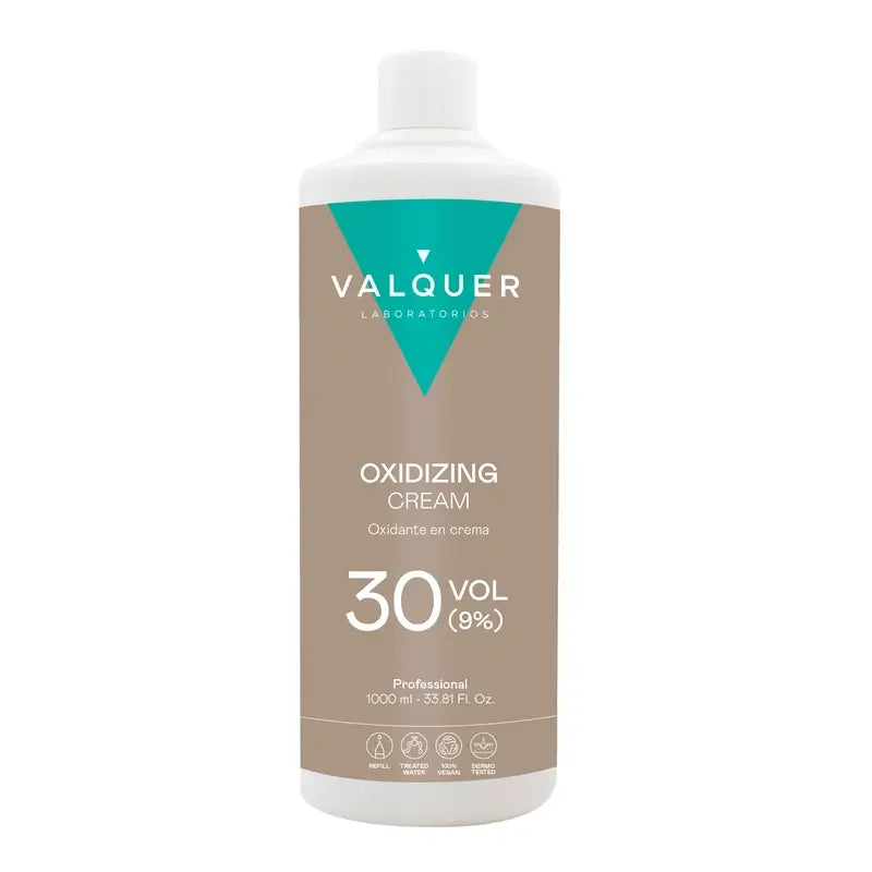 Valquer Agua Oxigenada 30 Vol (9%) - Professional Hair Oxidant , 1 L